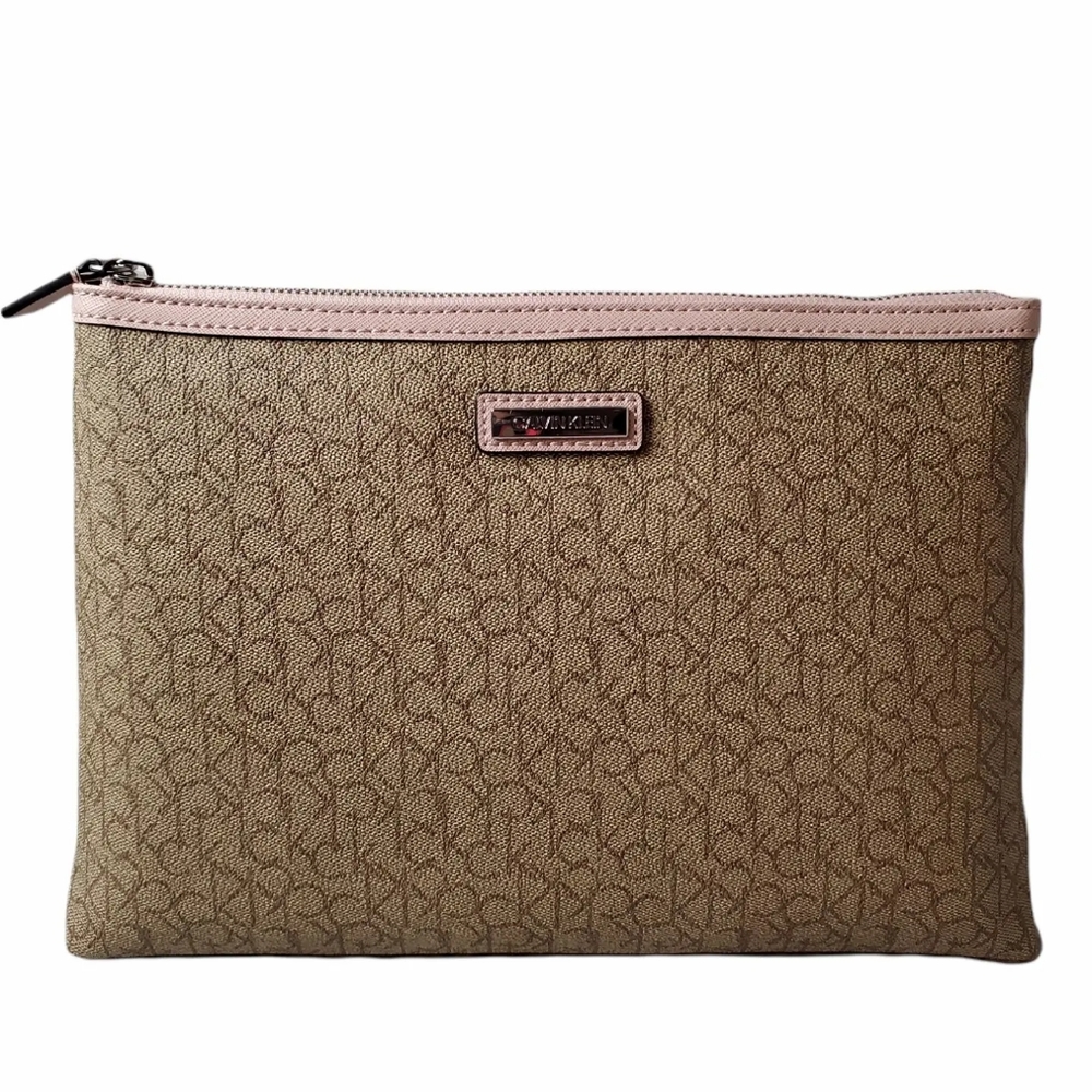 New Calvin Klein Coated Clutch Case Pouch